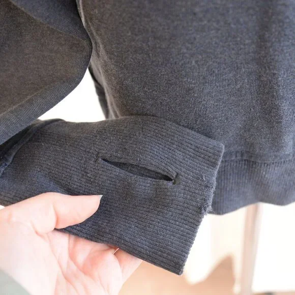 Lululemon Scuba Hoodie Classic Cotton Fleece In Heathered Naval Blue Sz 6 - Picture 10 of 10